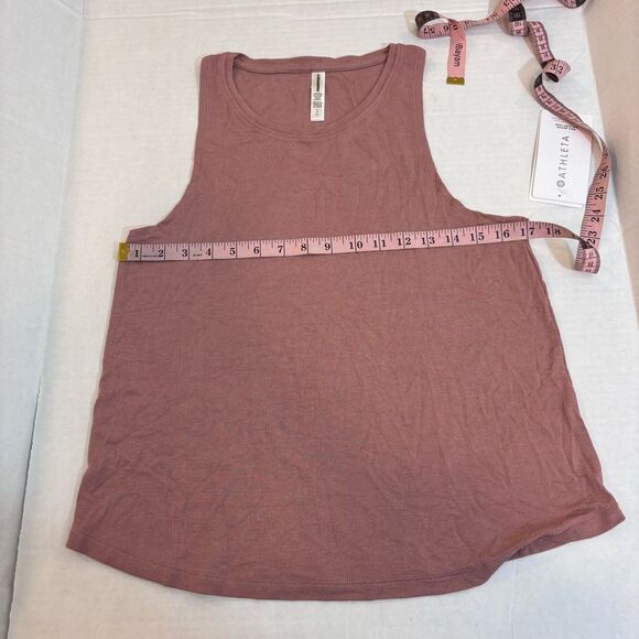 Athleta Well Rested Rib Sleep Tank NEW with tags Size Small Mauve Pink - Picture 14 of 15